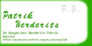 patrik werderits business card